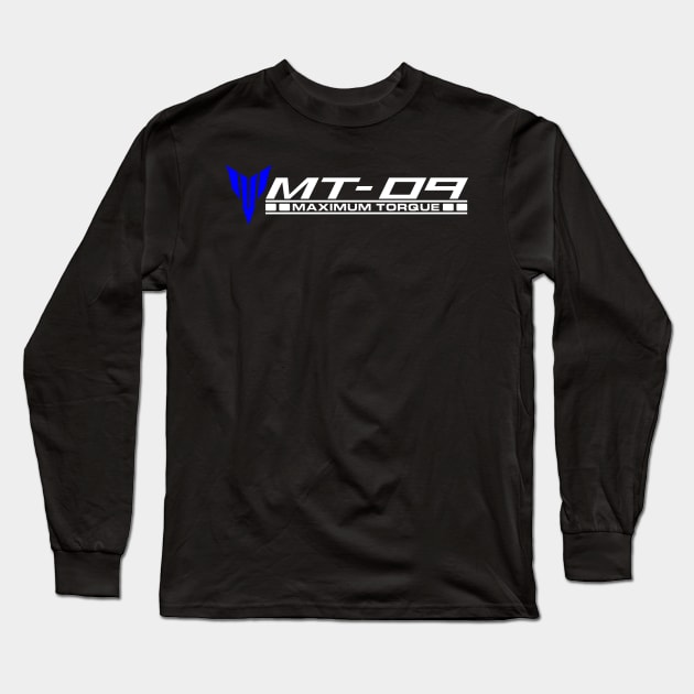 MT-09 Max White Long Sleeve T-Shirt by Frazza001